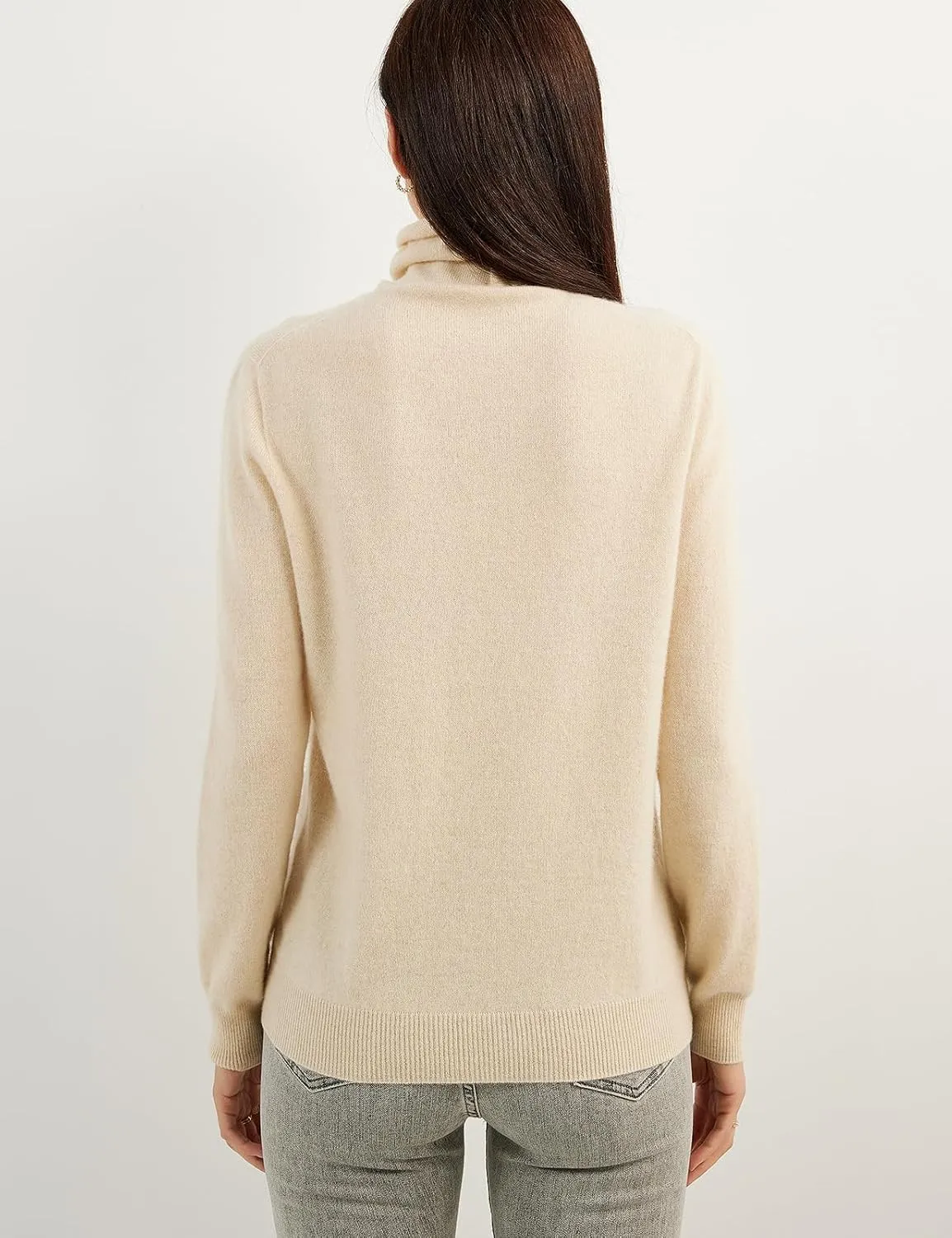 100% Pure Cashmere Women's Sweater Turtleneck Long Sleeve Warm Soft 2025 Fall Winter Knit Pullover