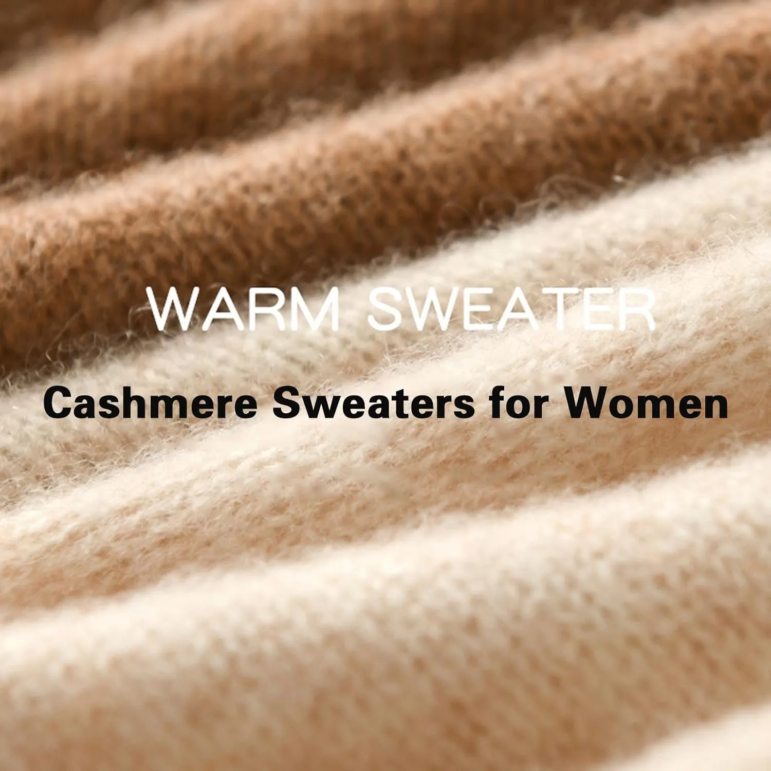 Blueorxy Cashmere Sweaters for Women, Lightweight Cashmere Classic-Fit Pullover Long Sleeve Sweater (I,XL)