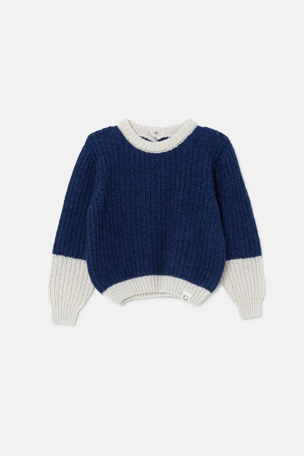 Color block tricot baby sweater