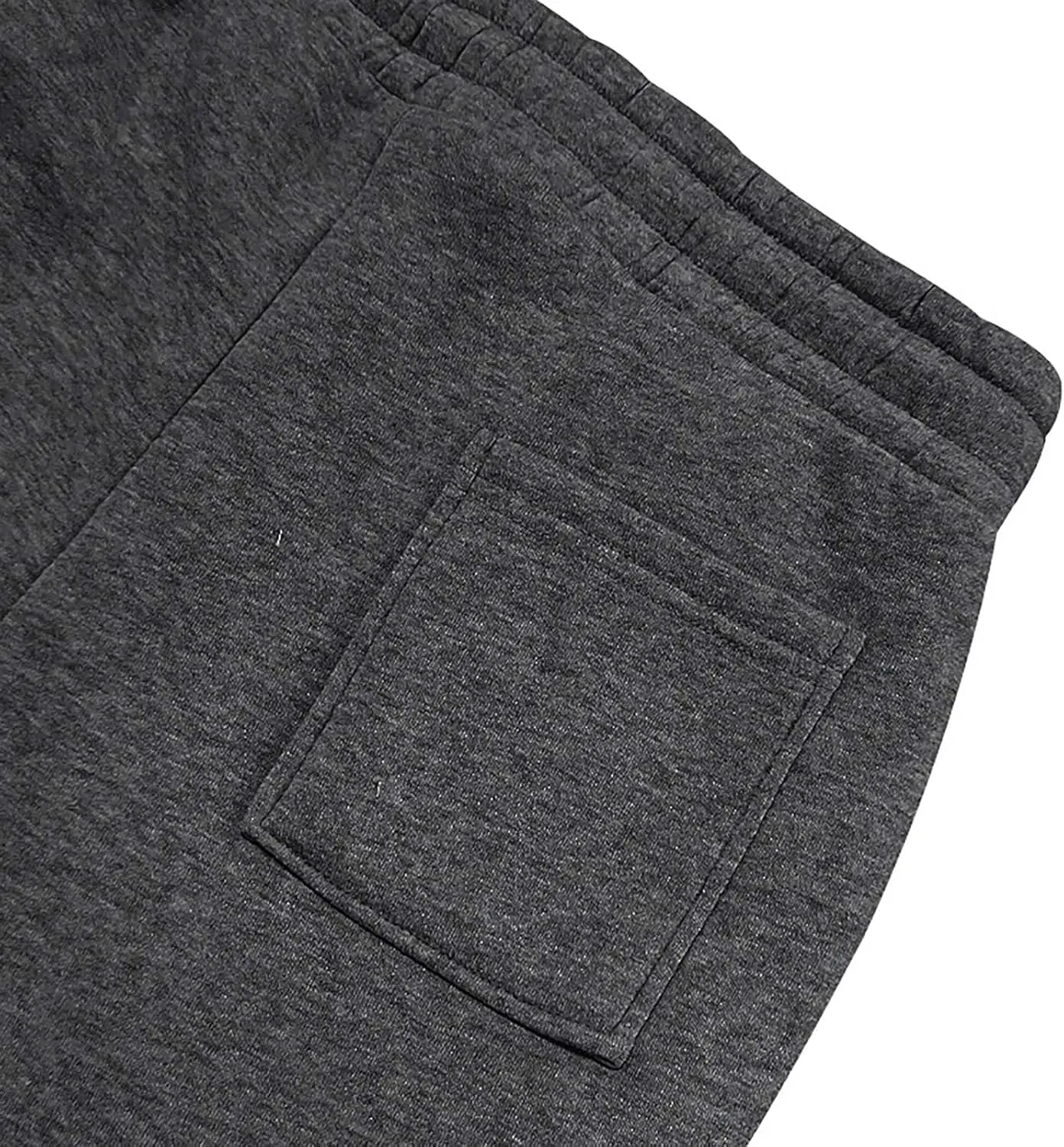 Fleece Lined Cargo Sweatpants for Men Baggy Drawstring Waist Joggers with Pockets Gym Workout Heavyweight Trousers