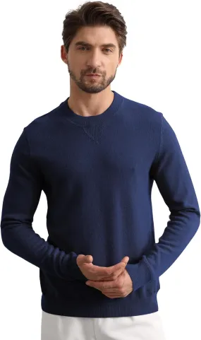 GreenMount Cashmere Sweaters for Men Essential Base Crewneck Long Sleeve Pullover Sweater
