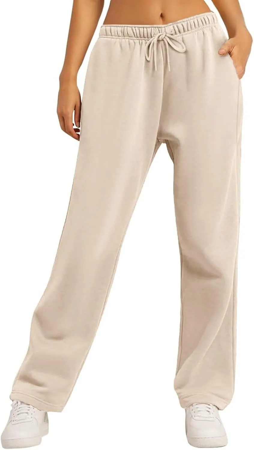 High Waisted Athletic Jogger Pants for Women Trendy Casual Drawstring Running Sweatpants Lounge Workout Jogging