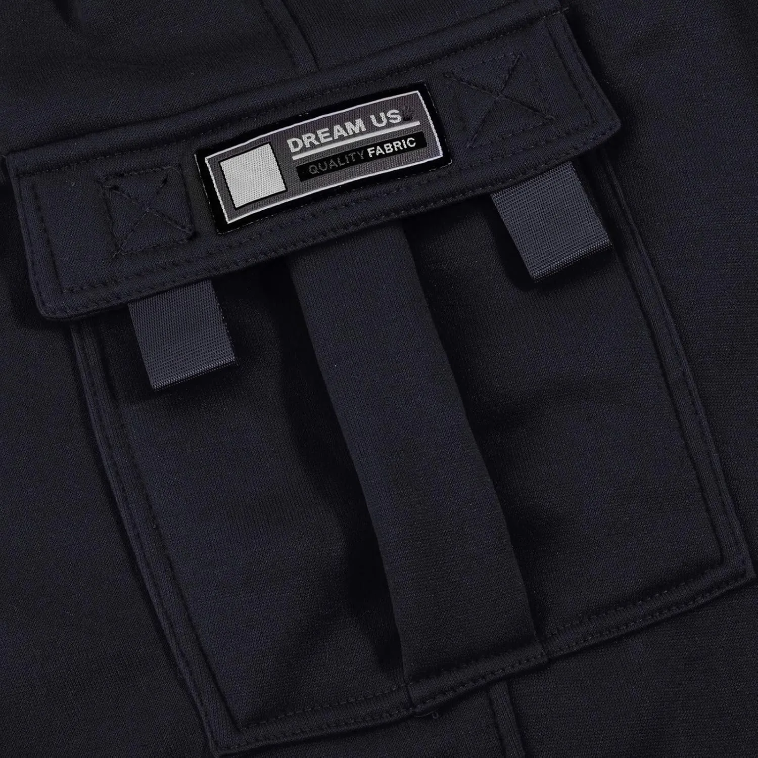 Mens Sweatpants with Pockets Baggy Heavy Cargo Sweatpants Casual Drawstring Open Bottom Athletic Joggers Sweat Pants