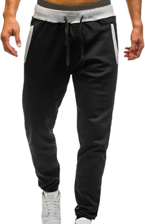 Mens Warm Fleece Sweatpants Winter Joggers Pants Sherpa Lined Athletic Sweatpants with Zipper Pockets