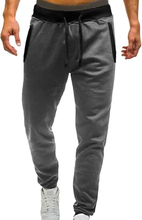 Mens Warm Fleece Sweatpants Winter Joggers Pants Sherpa Lined Athletic Sweatpants with Zipper Pockets