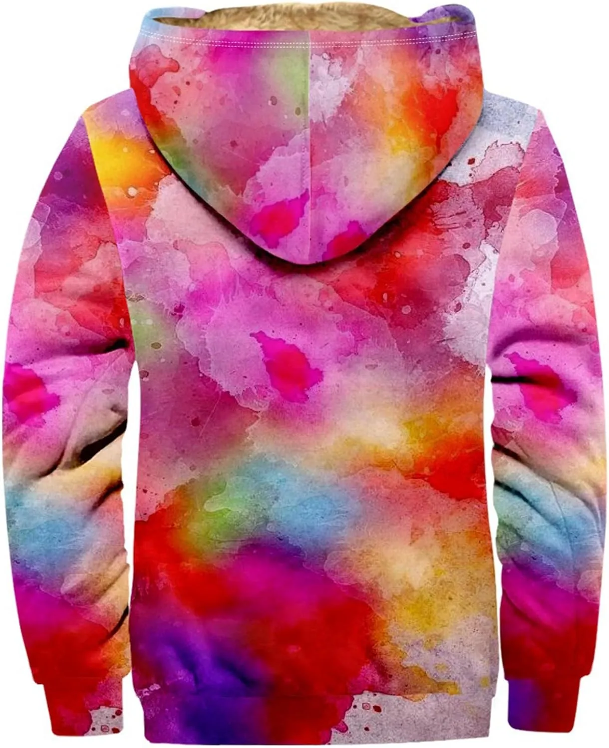 Mens Winter Coat With Hood Fleece Lined Zipper Graphic Coat Warm Heavy Big And Tall Jacket