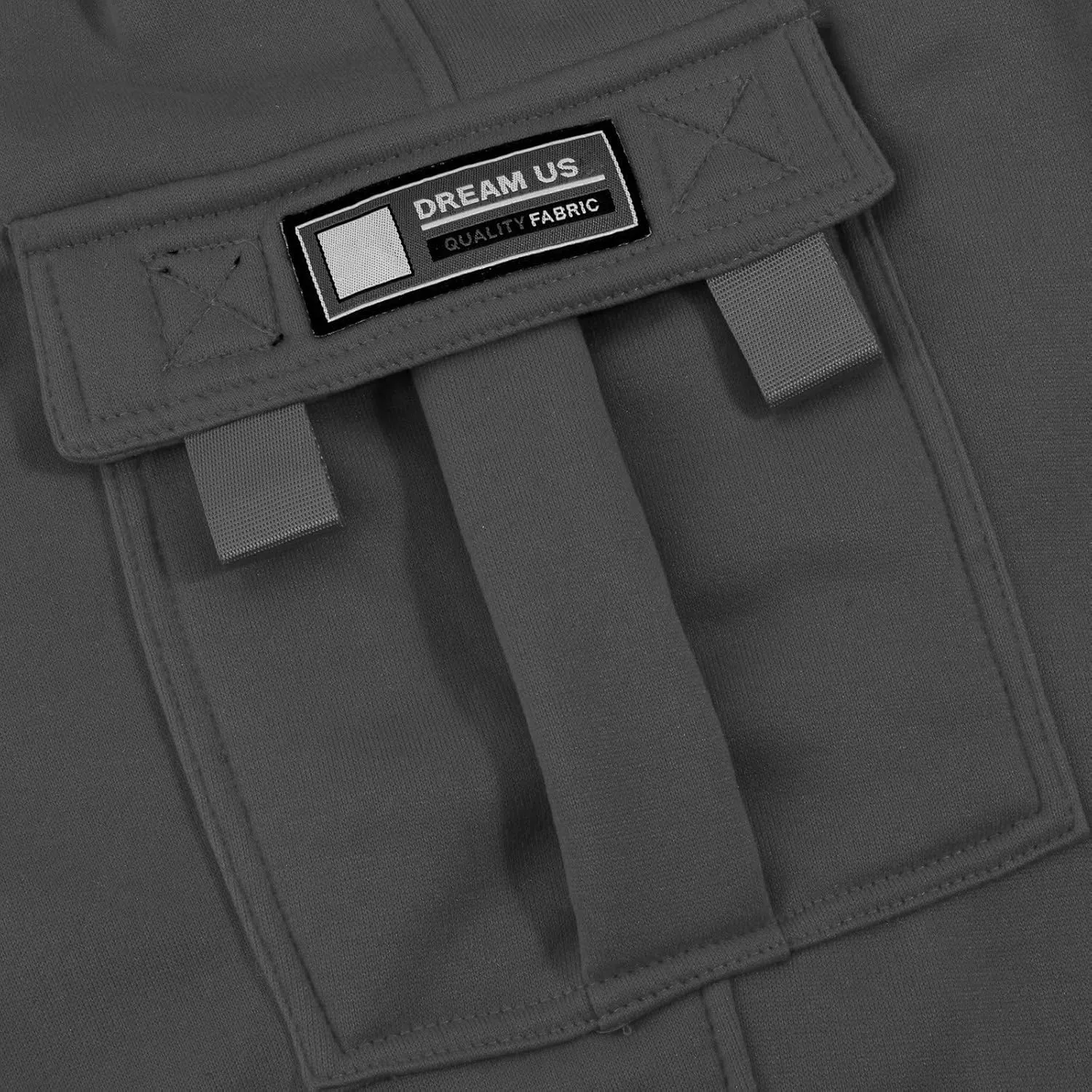 Plus Size Cargo Sweatpants for Men Casual Drawstring Waist Open Bottom Sweatpants Baggy Sweat Pants with Pockets