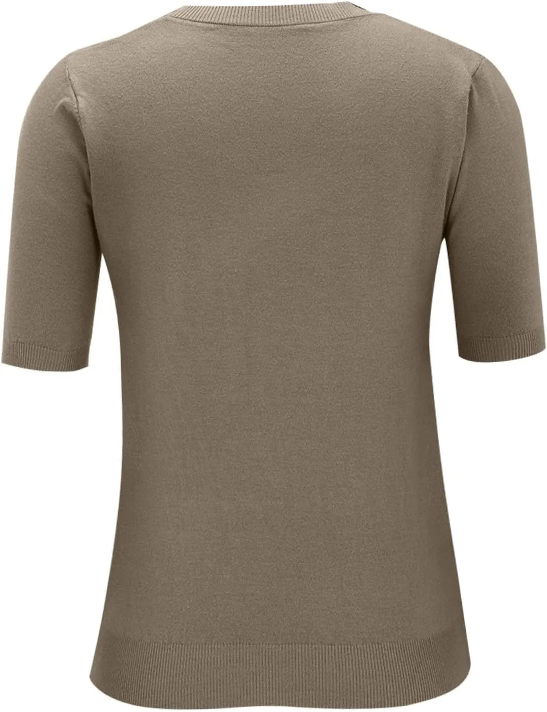 Short Sleeve Sweater for Women Crew Neck Pullover Sweaters Dressy Casual Loose Lightweight Ribbed Knit Sweater Tops