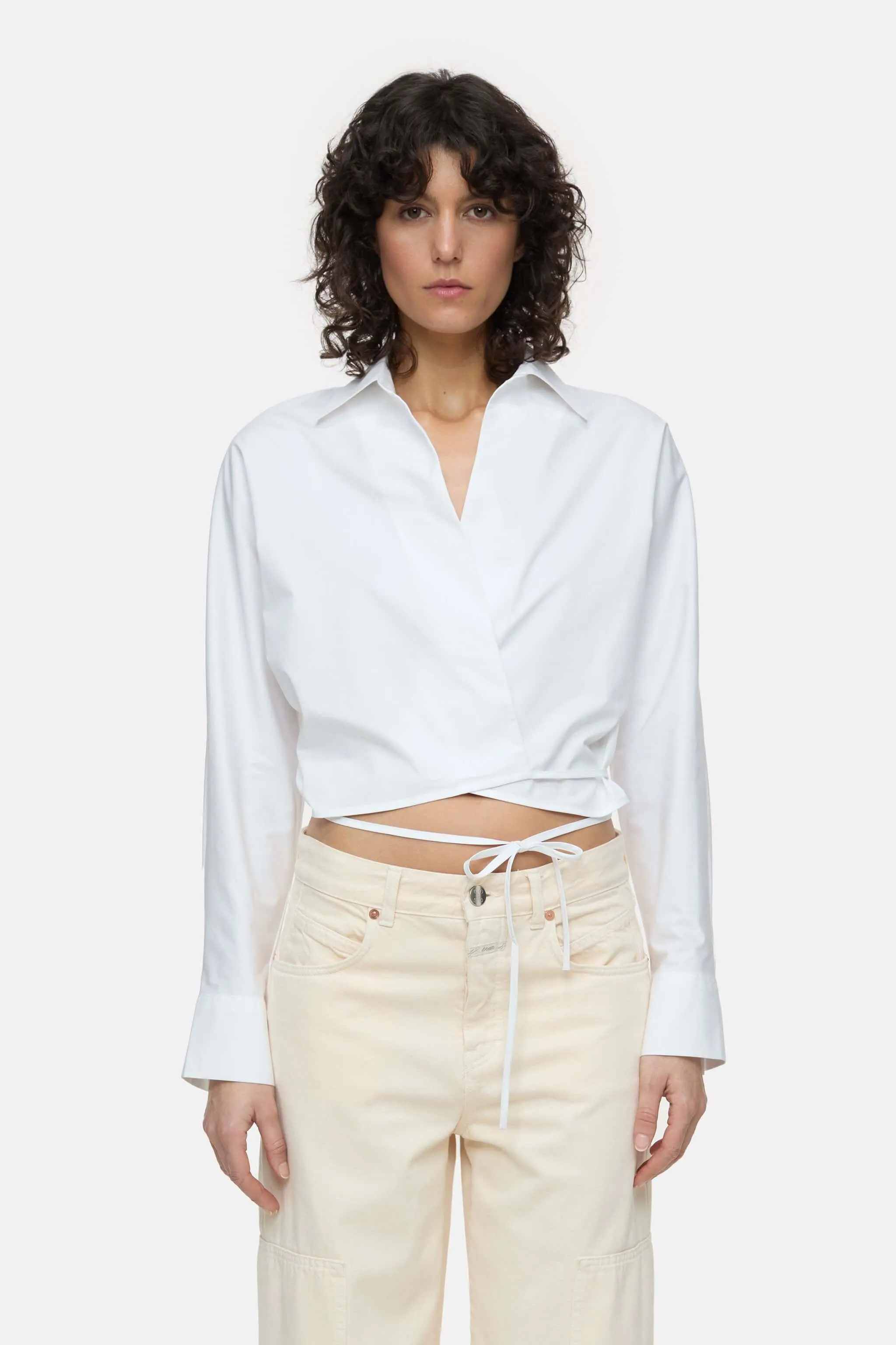 Short Wrap Blouse
