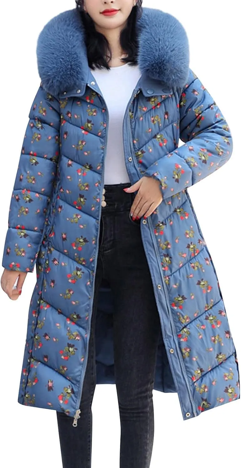 Womens Long Puffer Coat Packable Down Coat Ultralight Parkas Jacket Oversized Water-Resistant Thicken Hooded Quilted Coat